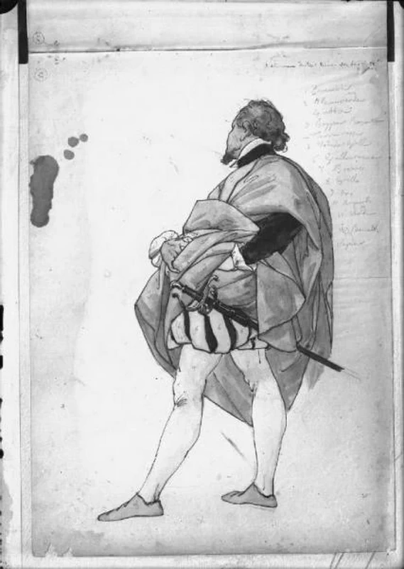 Studio di figura in costume rinascimentale 9